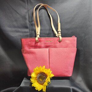 MICHAEL KORS Bedford Medium Pebbled Leather Tote Bag | Rose